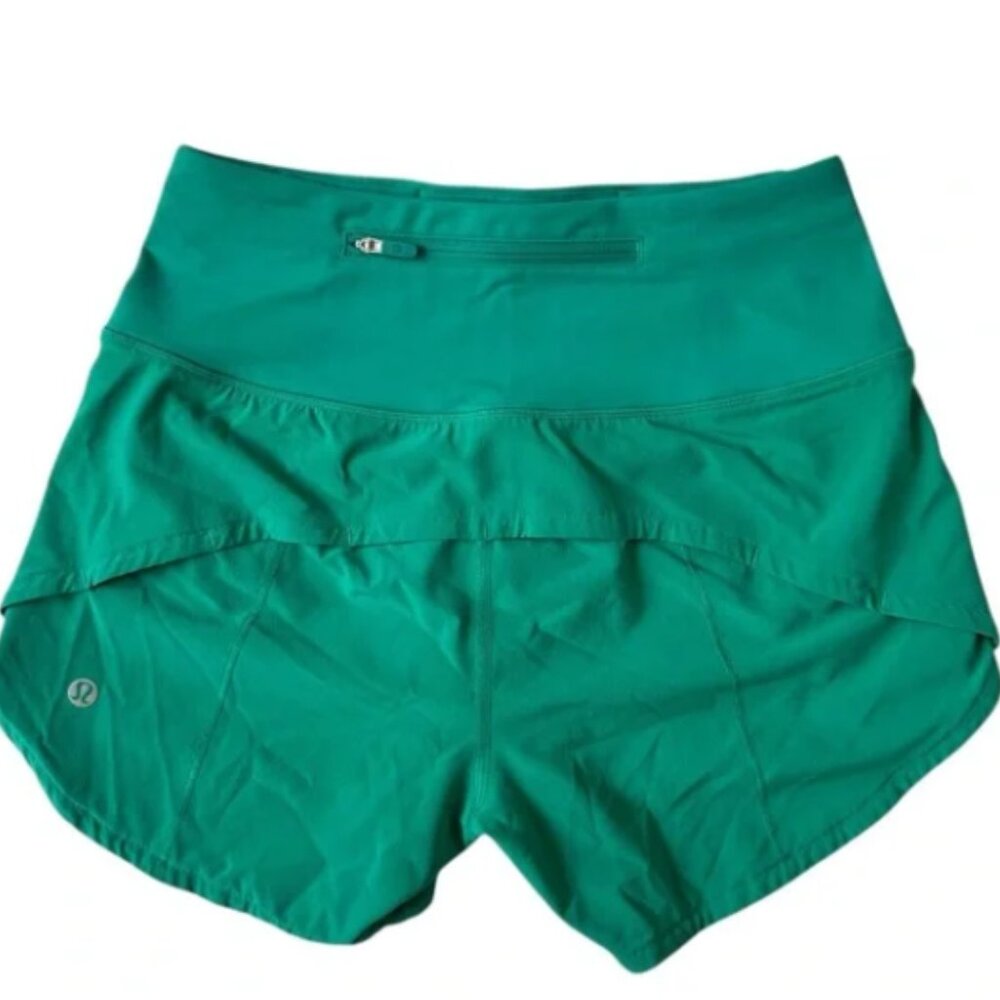 Lululemon Speed Up High Rise Lined Short 4” Kelly Green Size 2 - Picture 3 of 3